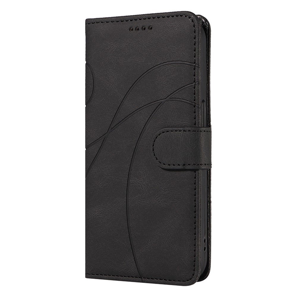 Til Samsung Galaxy A22 5G (EU Version) A22S PU-lædertelefoncover med trykt linje, pung og stander