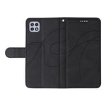 Til Samsung Galaxy A22 5G (EU Version) A22S PU-lædertelefoncover med trykt linje, pung og stander