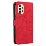 For Samsung Galaxy A13 4G / 5G Wallet Phone Cover PU Leather Imprinted Line Case with Stand