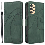 For Samsung Galaxy A13 4G / 5G Wallet Phone Cover PU Leather Imprinted Line Case with Stand