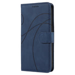 För iPhone 11 PU-läder Foliofodral Plånbok Stativ Präglat linjetelefonfodral med rem