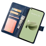 IDEWEI For Asus Zenfone 10 5G Shockproof Case Crazy Horse Texture Leather Wallet Phone Cover