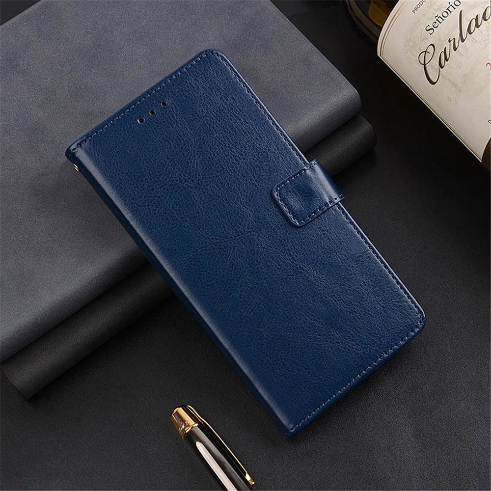 IDEWEI For Asus Zenfone 10 5G Shockproof Case Crazy Horse Texture Leather Wallet Phone Cover