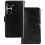 IDEWEI For Asus Zenfone 10 5G Shockproof Case Crazy Horse Texture Leather Wallet Phone Cover