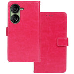 IDEWEI For Asus Zenfone 10 5G Shockproof Case Crazy Horse Texture Leather Wallet Phone Cover