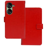 IDEWEI For Asus Zenfone 10 5G Shockproof Case Crazy Horse Texture Leather Wallet Phone Cover