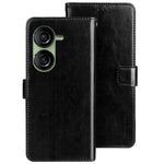 IDEWEI Pung Telefoncover til Asus Zenfone 10 5G Crazy Horse Tekstur Anti-fald Læder Flip Cover