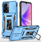 Armor Series For Oppo A77 4G / A54 4G Slide Lens Protection Phone Case PC+TPU Anti-drop Kickstand Cover