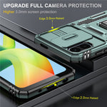 Armor Series For Xiaomi Poco C50 4G / Redmi A1+ 4G / A2+ 4G Slide Lens Lid Kickstand Cover PC+TPU Phone Case