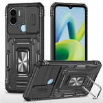 Armor Series For Xiaomi Poco C50 4G / Redmi A1+ 4G / A2+ 4G Slide Lens Lid Kickstand Cover PC+TPU Phone Case