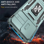 Armor Series For Xiaomi Poco X5 Pro 5G / Redmi Note 12 Pro Speed 5G / Note 12 Pro 5G Slide Lens Lid Phone Case Kickstand PC+TPU Cover