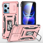 Armor Series For Xiaomi Poco X5 Pro 5G / Redmi Note 12 Pro Speed 5G / Note 12 Pro 5G Slide Lens Lid Phone Case Kickstand PC+TPU Cover