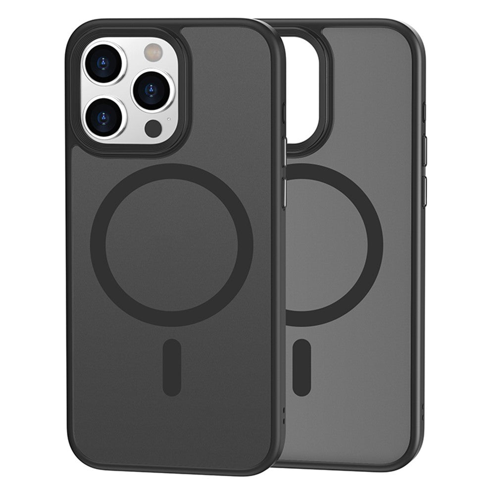 Magnetisk cover til iPhone 15 Pro kompatibel med MagSafe Hudvenlig PC+TPU Mat telefoncover
