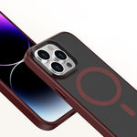Magnetic Case for iPhone 15 Pro Compatible with MagSafe Skin-touch PC+TPU Matte Phone Cover