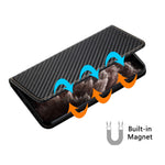 For iPhone 15 Pro Max Carbon Fiber Texture PU Leather+TPU Wallet Case Foldable Stand Phone Cover