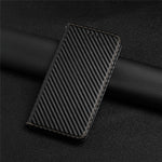 For iPhone 15 Pro Max Carbon Fiber Texture PU Leather+TPU Wallet Case Foldable Stand Phone Cover