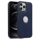 Anti-Drop Phone Case for iPhone 12 Pro 6.1 inch Logo View Soft TPU+PU Phone Cover