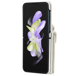 Multiple Card Slots Phone Case for Samsung Galaxy Z Flip3 5G, RFID Blocking Ring Kickstand Leather+PC Cover