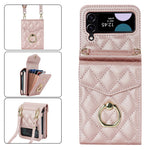 Multiple Card Slots Phone Case for Samsung Galaxy Z Flip3 5G, RFID Blocking Ring Kickstand Leather+PC Cover
