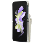 For Samsung Galaxy Z Flip4 5G RFID Blocking Multiple Card Slots Case Ring Kickstand Leather+PC Cover