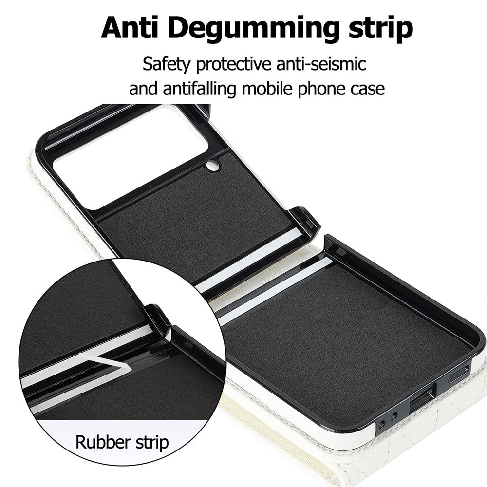For Samsung Galaxy Z Flip4 5G RFID Blocking Multiple Card Slots Case Ring Kickstand Leather+PC Cover