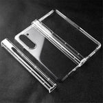 For Samsung Galaxy Z Fold5 5G Transparent PC Phone Case 3-Piece Design Phone Cover