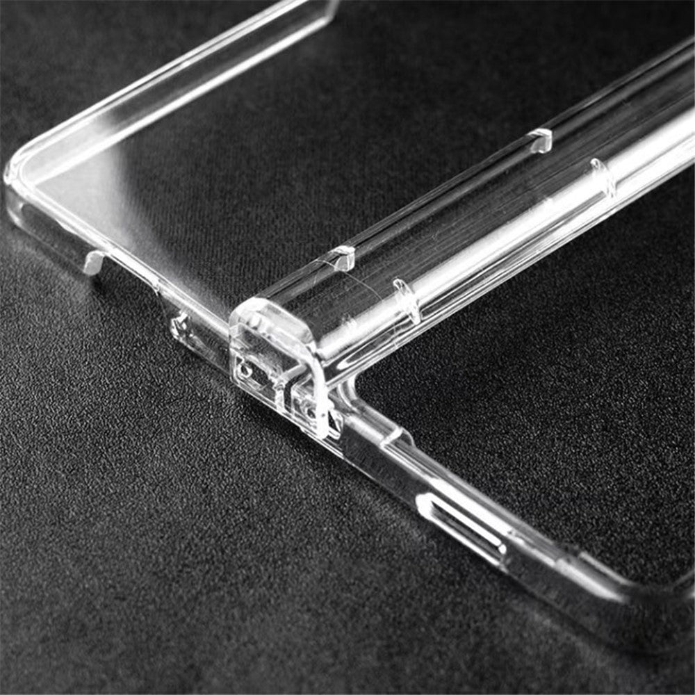 For Samsung Galaxy Z Fold5 5G Transparent PC Phone Case 3-Piece Design Phone Cover