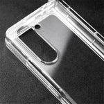 For Samsung Galaxy Z Fold5 5G Transparent PC Phone Case 3-Piece Design Phone Cover