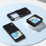 ABEEL Shockproof Case for Samsung Galaxy Z Flip5 5G Anti-Drop Slim Textured PU+PC Phone Cover