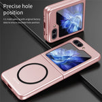 Til Samsung Galaxy Z Flip5 5G Magnetisk Etui Hudvenlig Gummibelagt PC Telefoncover