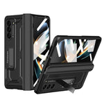 Samsung Galaxy Z Fold5 5G-beskyttelsesskal i hård PC med magnetisk stativ og hærdet glasfilm
