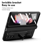 Samsung Galaxy Z Fold5 5G-beskyttelsesskal i hård PC med magnetisk stativ og hærdet glasfilm