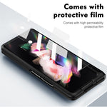 Samsung Galaxy Z Fold5 5G-beskyttelsesskal i hård PC med magnetisk stativ og hærdet glasfilm