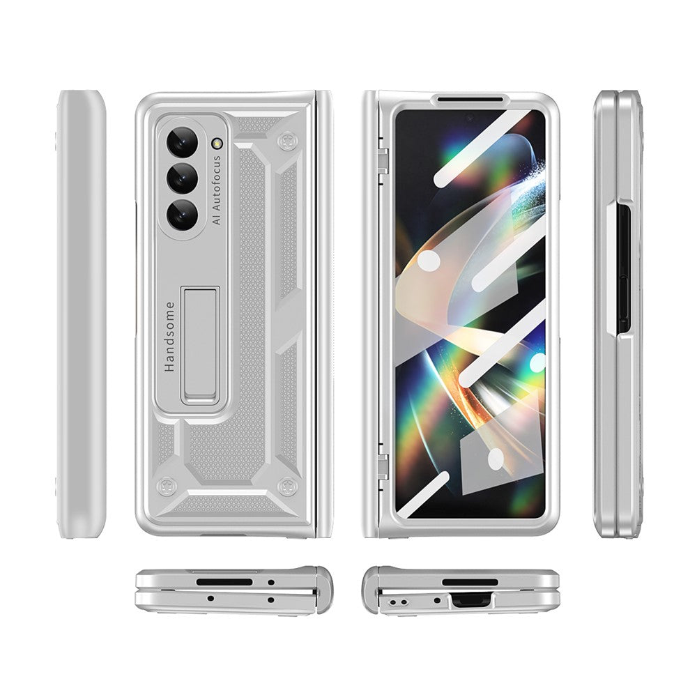 Samsung Galaxy Z Fold5 5G-beskyttelsesskal i hård PC med magnetisk stativ og hærdet glasfilm