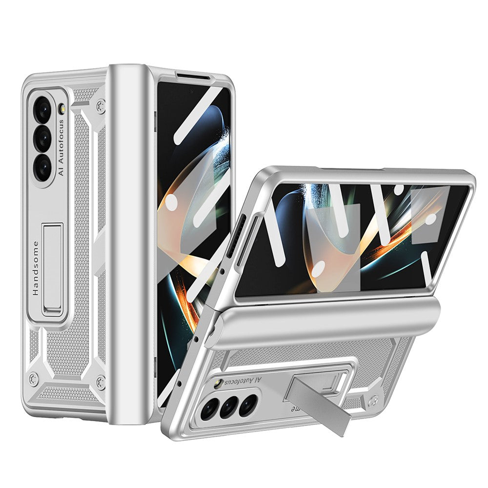 Samsung Galaxy Z Fold5 5G-beskyttelsesskal i hård PC med magnetisk stativ og hærdet glasfilm
