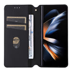 Wallet Phone Case for Samsung Galaxy Z Fold5 5G Rhombus Imprinted PU Leather Phone Cover