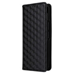 Wallet Phone Case for Samsung Galaxy Z Fold5 5G Rhombus Imprinted PU Leather Phone Cover