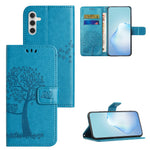 PU For Samsung Galaxy A25 5G (Global) (161.0 x 76.5 x 8.3mm) Owl Tree Imprinted Foldable Stand Phone Cover