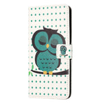 Til Samsung Galaxy A25 5G (Global) (161,0 x 76,5 x 8,3 mm) Læderpung cover med mønstertryk og stander