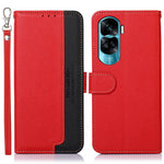 KHAZNEH For Honor 90 Lite 5G / X50i Litchi Tekstur Mobiltelefon Stand PU Læder Etui Pung RFID Blokerende Telefoncover