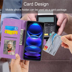 DIERFENG DF-03 for Xiaomi Redmi 12 4G Lines Imprinted Leather Wallet Case Folding Stand Phone Cover