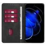 Wallet Phone Case for Honor 90 , Anti-Scratch Calf Texture PU Leather Stand Smartphone Cover