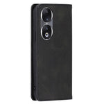 Wallet Phone Case for Honor 90 , Anti-Scratch Calf Texture PU Leather Stand Smartphone Cover