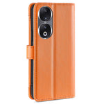 For Honor 90 Zipper Pocket Phone Leather Case Multiple Card Slots Anti-Drop Cover with Straps