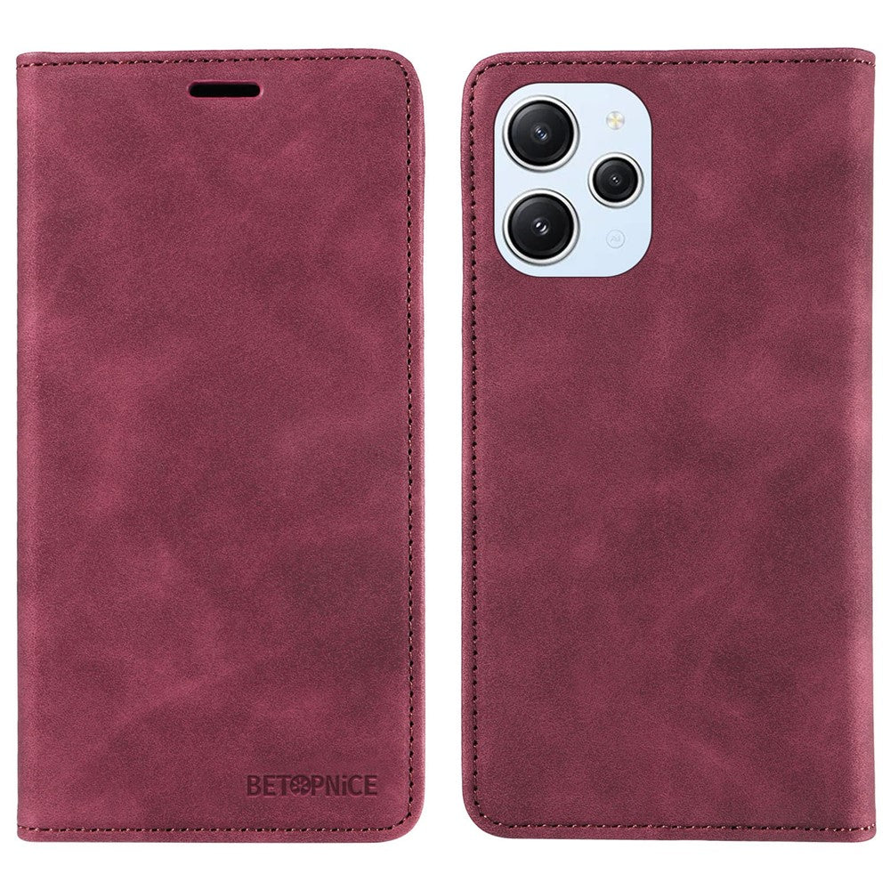 BETOPNICE 003 For Xiaomi Redmi 12 4G RFID Blocking Phone Case Wallet Stand PU Leather Flip Cover