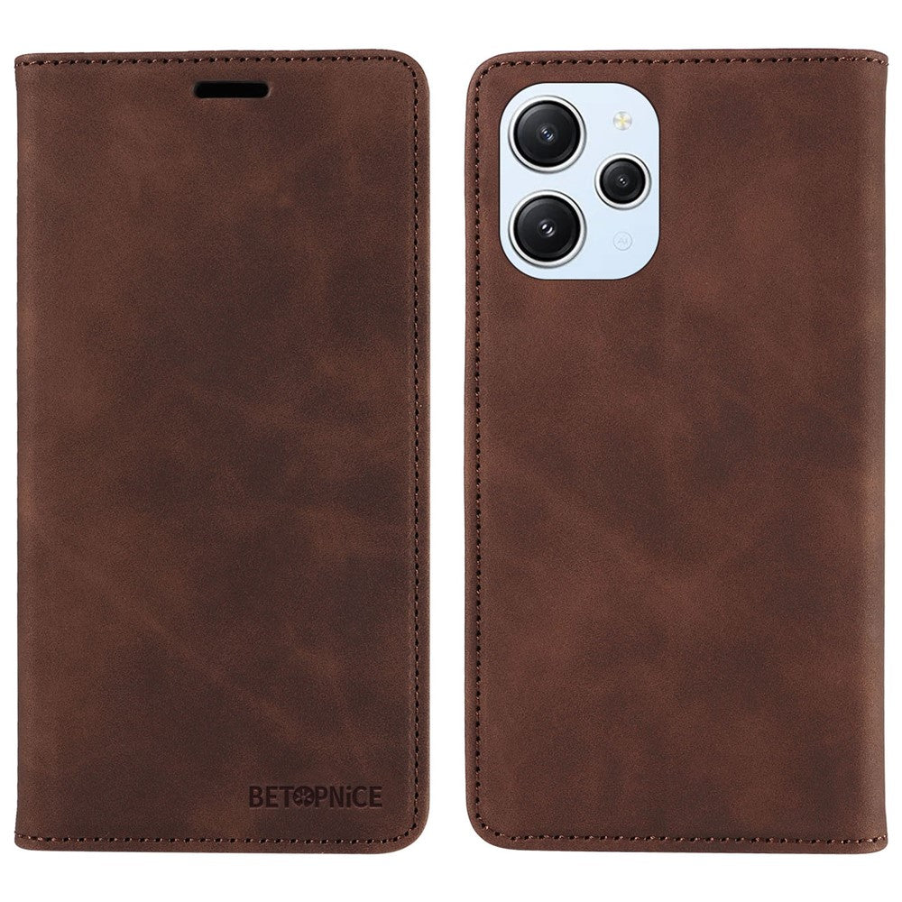 BETOPNICE 003 For Xiaomi Redmi 12 4G RFID Blocking Phone Case Wallet Stand PU Leather Flip Cover