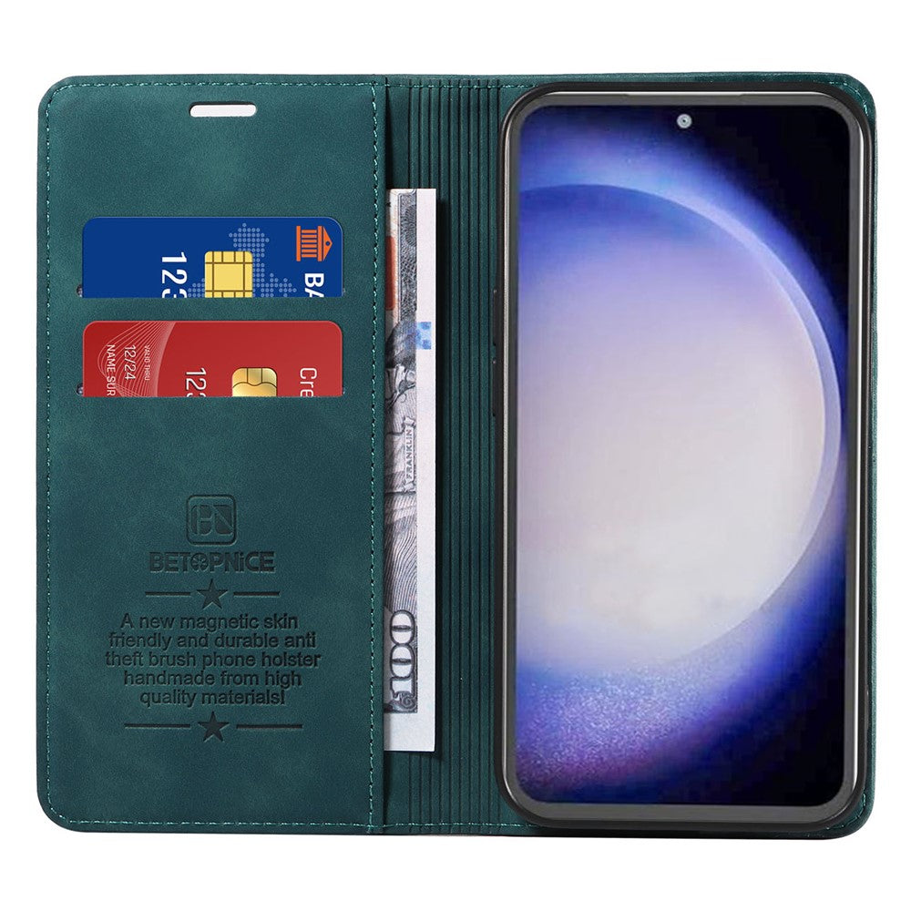 BETOPNICE 003 Stand Phone Case For Samsung Galaxy S23 FE PU Leather Flip Cover RFID Blocking Wallet