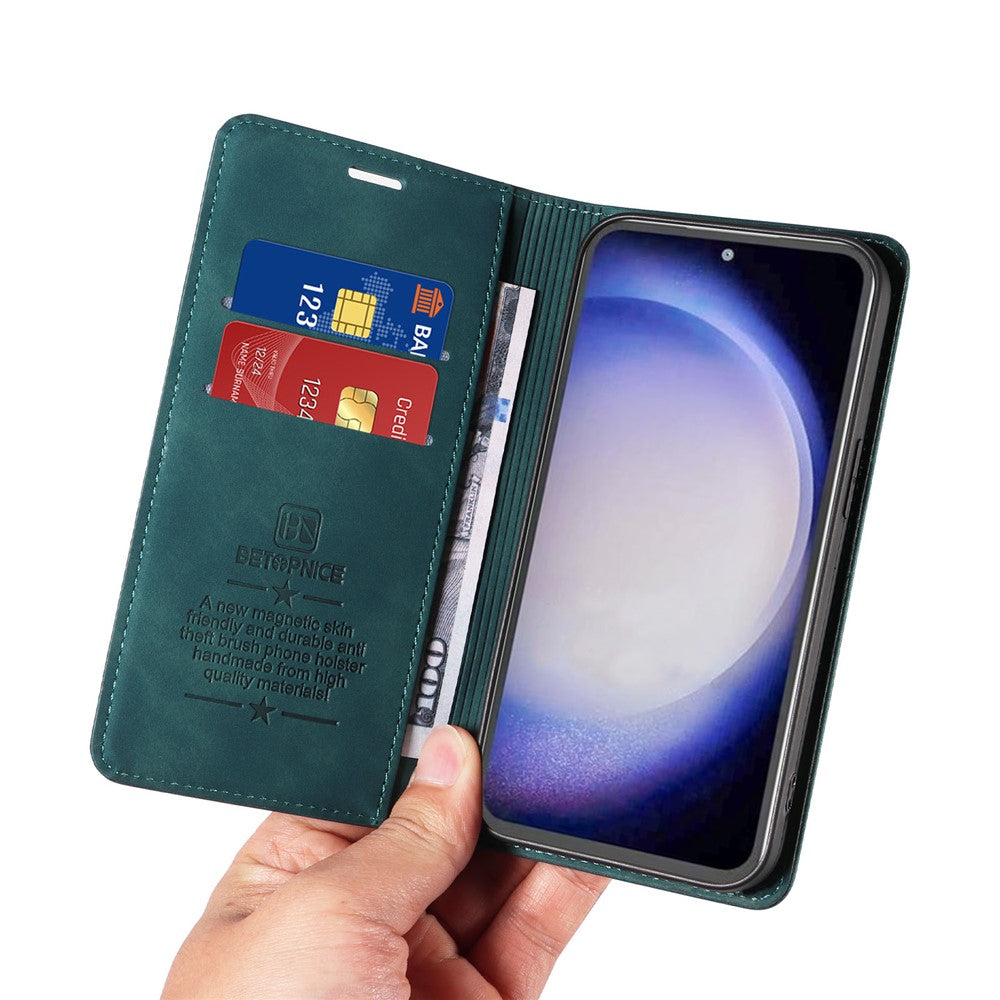 BETOPNICE 003 Stand Phone Case For Samsung Galaxy S23 FE PU Leather Flip Cover RFID Blocking Wallet