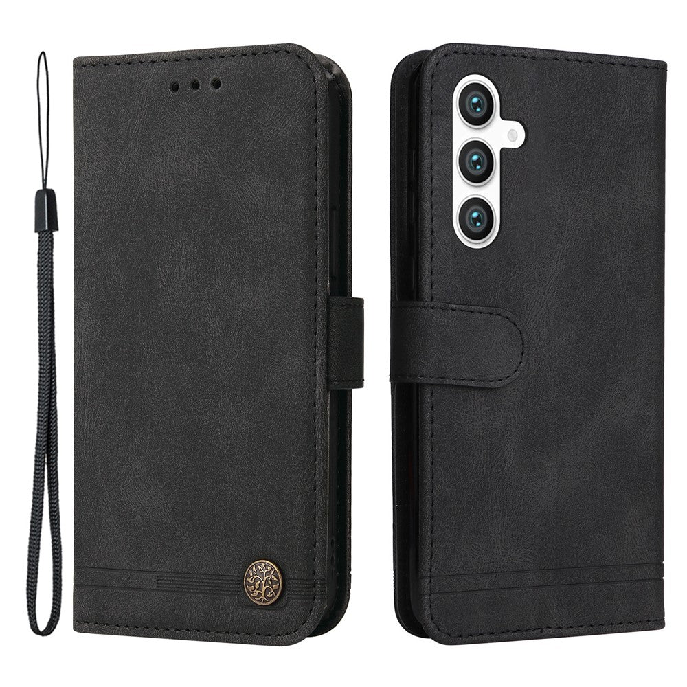 For Samsung Galaxy S23 FE Leather Wallet Cases Skin Touch Phone Cover Stand with Strap