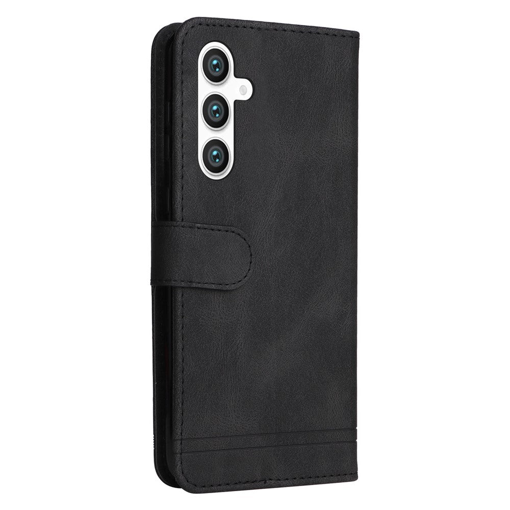 For Samsung Galaxy S23 FE Leather Wallet Cases Skin Touch Phone Cover Stand with Strap